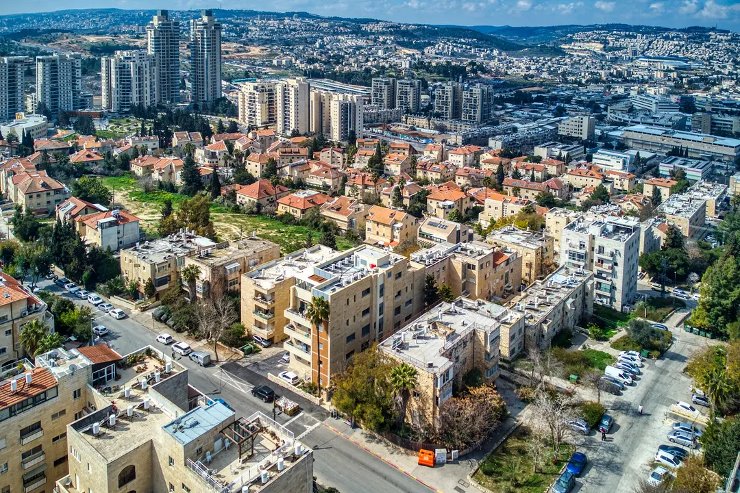 Arnona and Talpiot from above